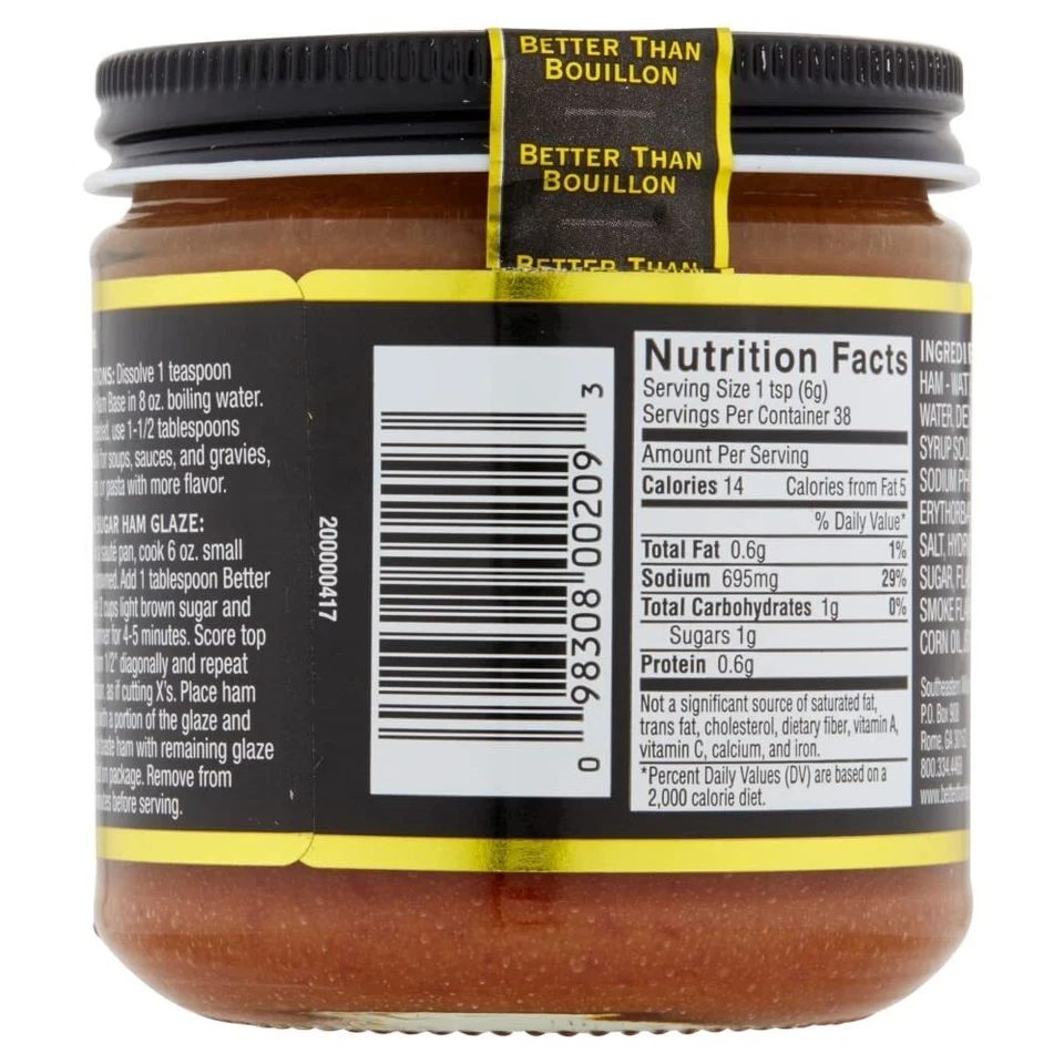 Paquete base jamón Better than Bouillon de 3 ricos sabores para sopas salsas cazuelas Foto 4 de 4