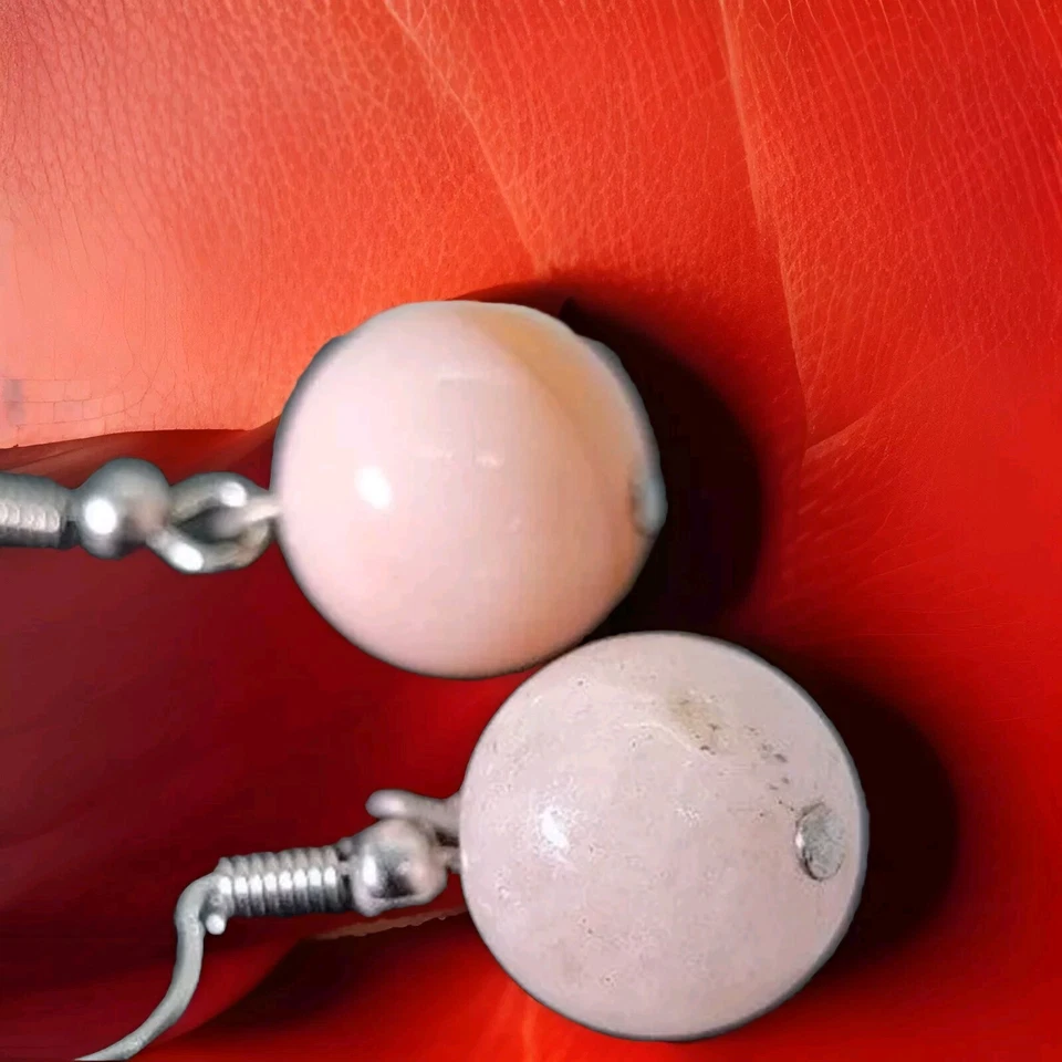 Brincos rosa calcita rosa natural  - Imagem 2 de 4