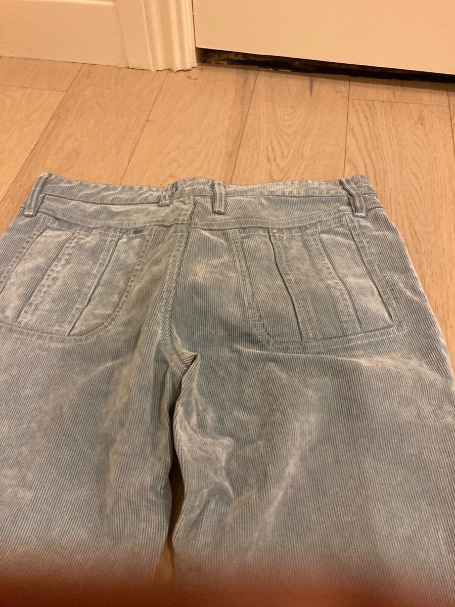 Genuine Versace Lt Blue Corderoy Jeans Size 28 View 2