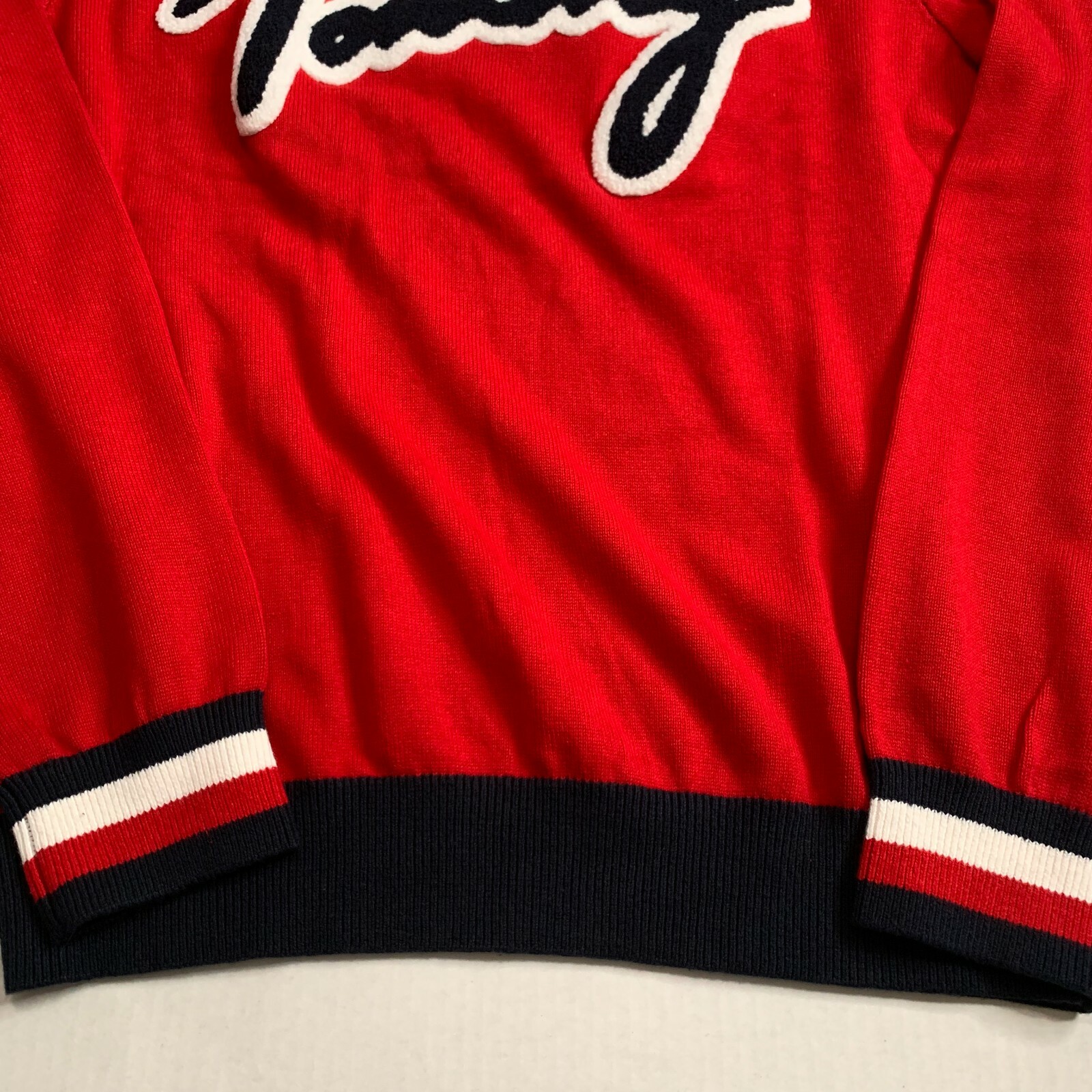red sweater tommy hilfiger