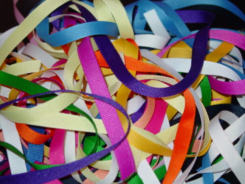 Grosgrain Ribbon By The Yard Grab Bag 1/4, 3/8, 5/8 New 10/20 Yard Mix *Choose*