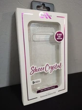 Case-Mate Sheer Crystal Clear Glitter Cell Phone Case Cover Samsung Galaxy S10