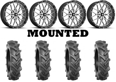 Kit 4 BKT AT 171 Tires 33x8-18 on MSA M45 Portal Machined Wheels IRS