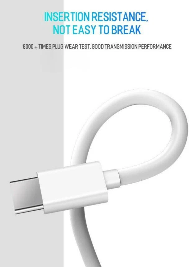 Cargador rápido 25w + Cable tipo C de 6 pies para tablet Samsung Galaxy Tab A7 Lite Foto 4 de 4