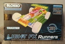 New open Box Race Car Kids Toy - Led Powered -  Building System - BLOKKO 3 in 1