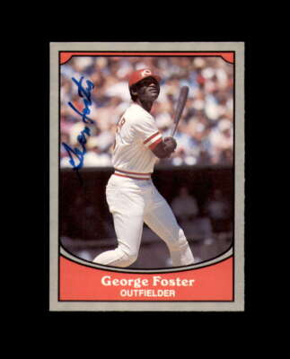 George Foster Signed 1990 Pacific Legends Cincinnati Reds Autograph