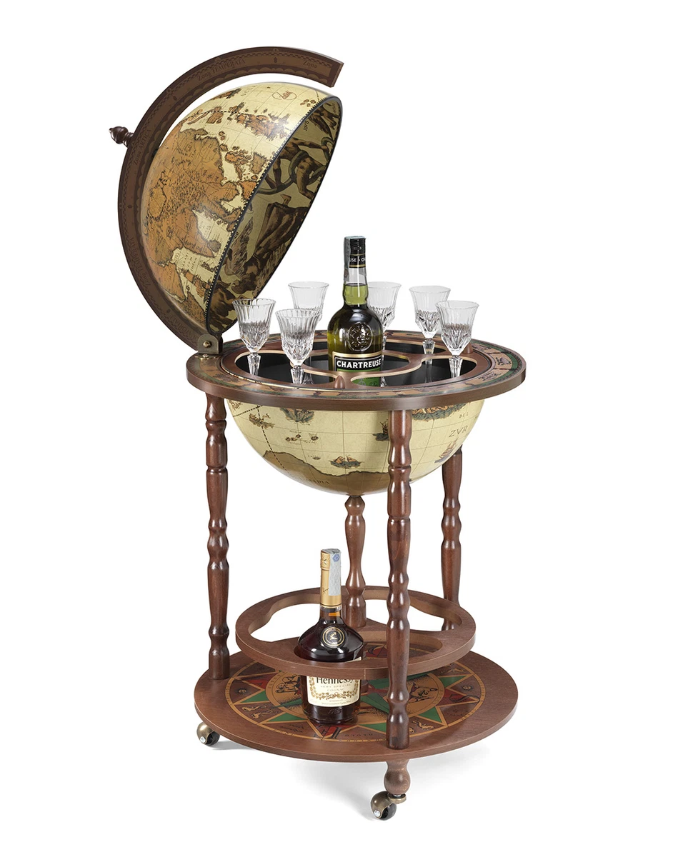 Globe Bar Globe Drink Cabinet Ivory Made in Italy w Certificate