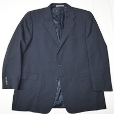 Hickey Freeman 48L Navy Blue Wool Should Pad Mens Blazer Sport Coat Jacket