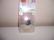 Mam Glows in the Dark PInk stars 6 months pacifier New