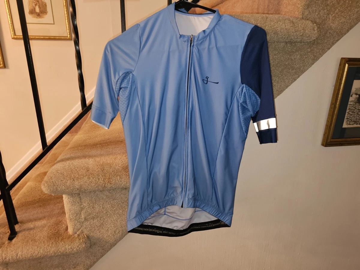 Light blue cycling jersey new arrivals