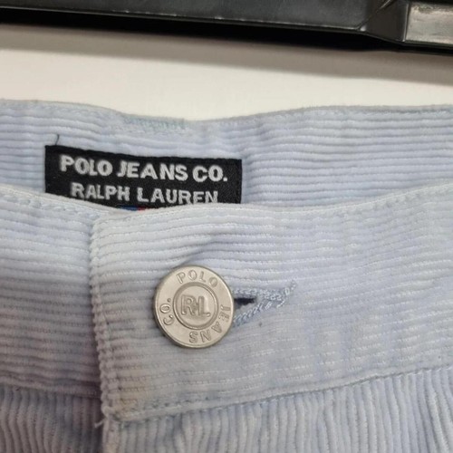 Ralph Lauren Polo Jeans Vintage Cord Shorts – Pale Blue UK 8 / 28” Waist us 4 - Picture 3 of 6