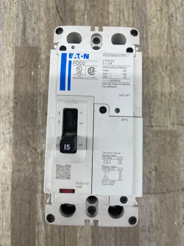 Eaton Circuit Breaker PDD22M0015TFFL15A 2 Pole 240-100V NEW PDD2 FREE SHIPPING