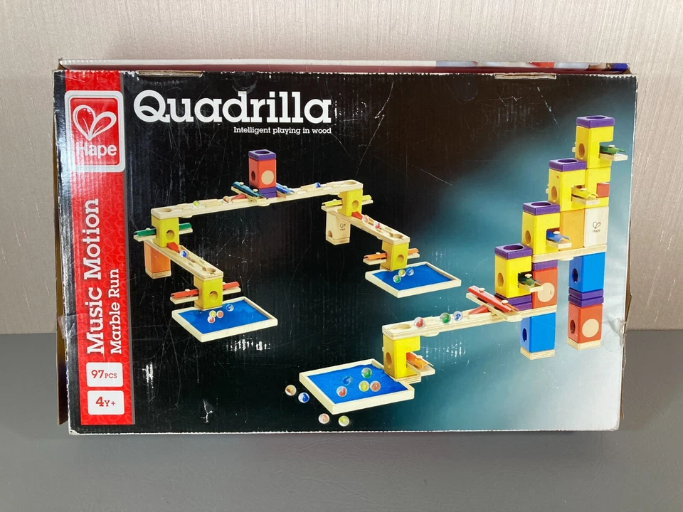 Hape Music Motion Marble Run Quadrilla Wooden Building Set 100% Complete E6012 - Image 2 of 4