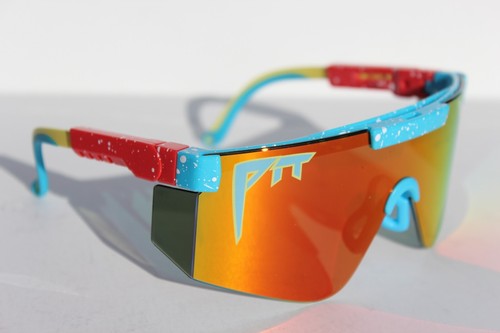 PIT VIPER The TP Roll 2000s Sunglasses Red Blue/Orange Shield NEW - Picture 10 of 10