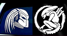 Predator Alien TWO 5" White Vinyl Decal Car Truck Window Laptop Tablet Notebook