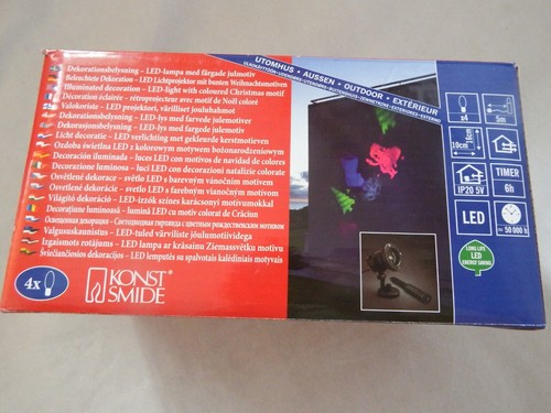 LED Outside light projector Christmas Konstsmide 6 hour timer - Picture 3 of 5