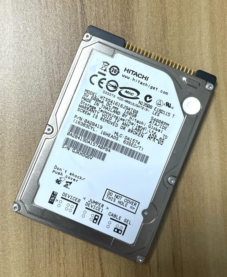 HITACHI 2.5" 160 GB Internal 5400 RPM PATA-IDE Hard Drive HTS541616J9AT00 NEW - Image 3 of 4