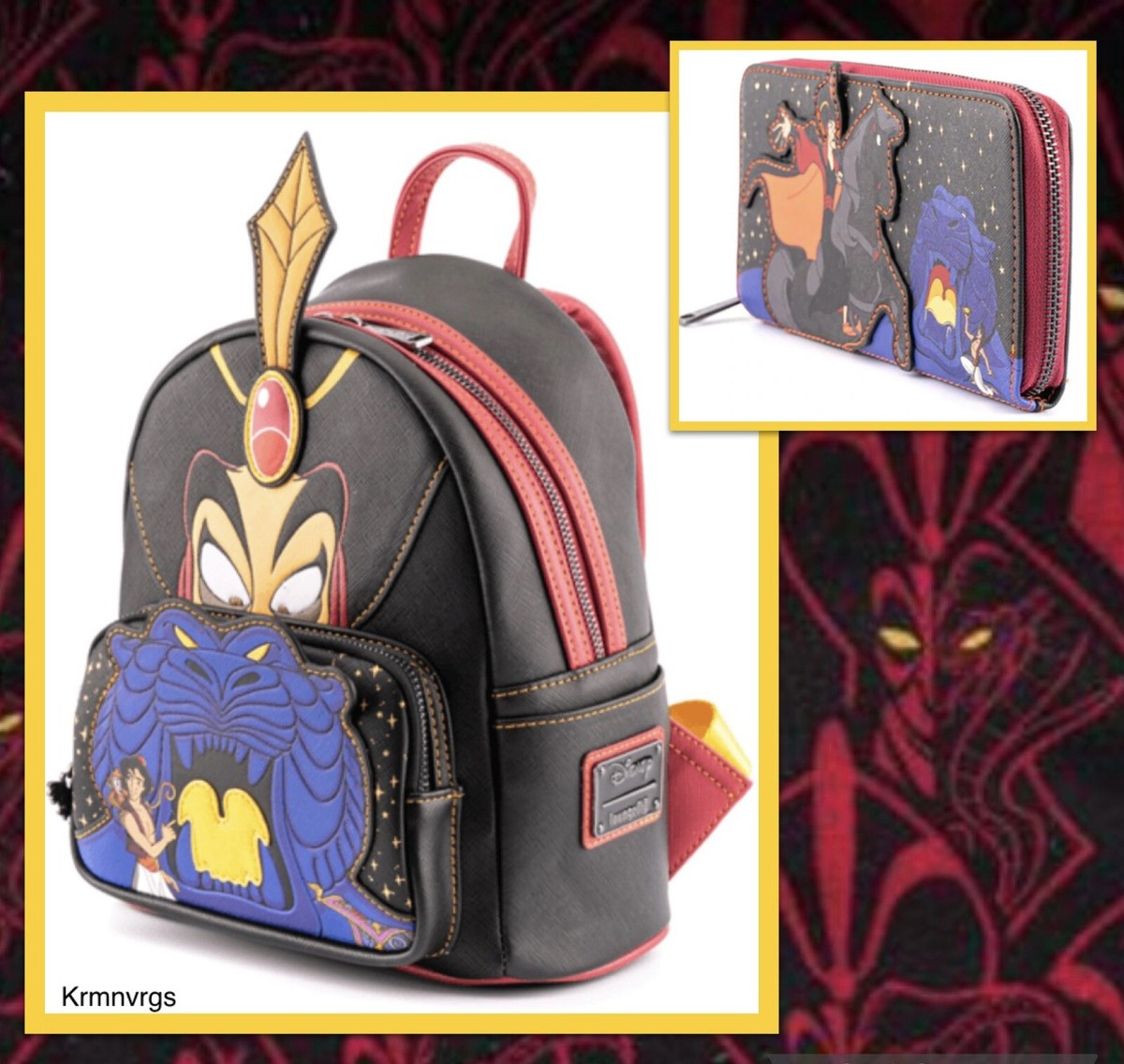 Loungefly Disney Aladdin Jafar Villains Scene Mini Backpack 