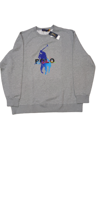 Polo Ralph Lauren Big & Tall Big Tall Grey Pony Polo Signature Felpa LT