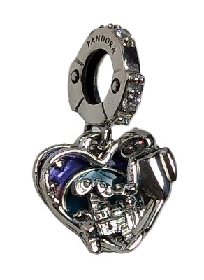 Authentic Pandora Charm, Disney Wall-E and Eve Dangle, #792518C01