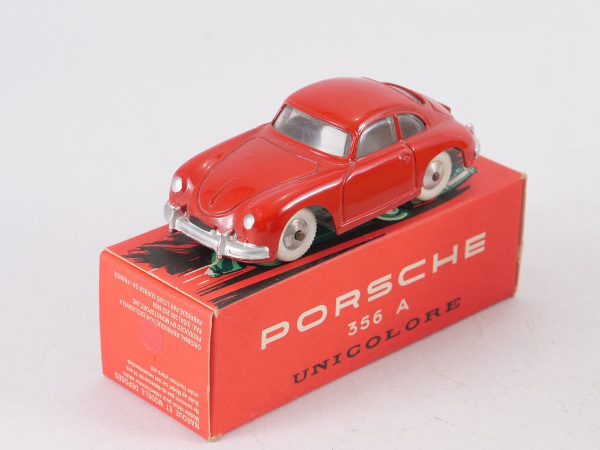 Porsche 356 A rouge métal foncé boite carton 1/43 Quiralu