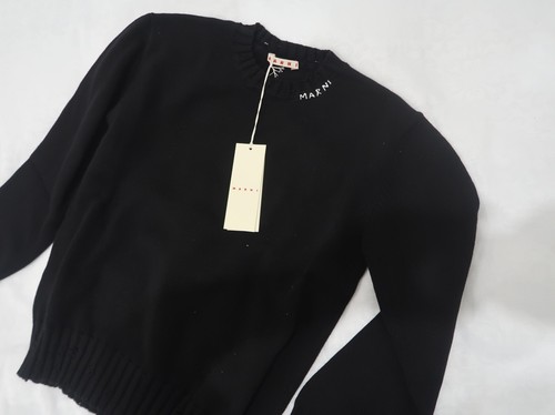 NWT MARNI KIDS LOGO EMBROIDERED RIPPED JUMPER - Picture 2 of 2