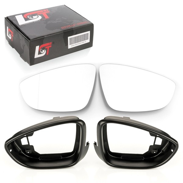 2X Spiegelglas Blendring Set Links Rechts Beheizbar Elektrisch FüR VW Passat B7-image