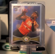 Topps 2012 Chrome Rookie Chris Rainey Pittsburgh Steelers Football Card #53. rookie card picture