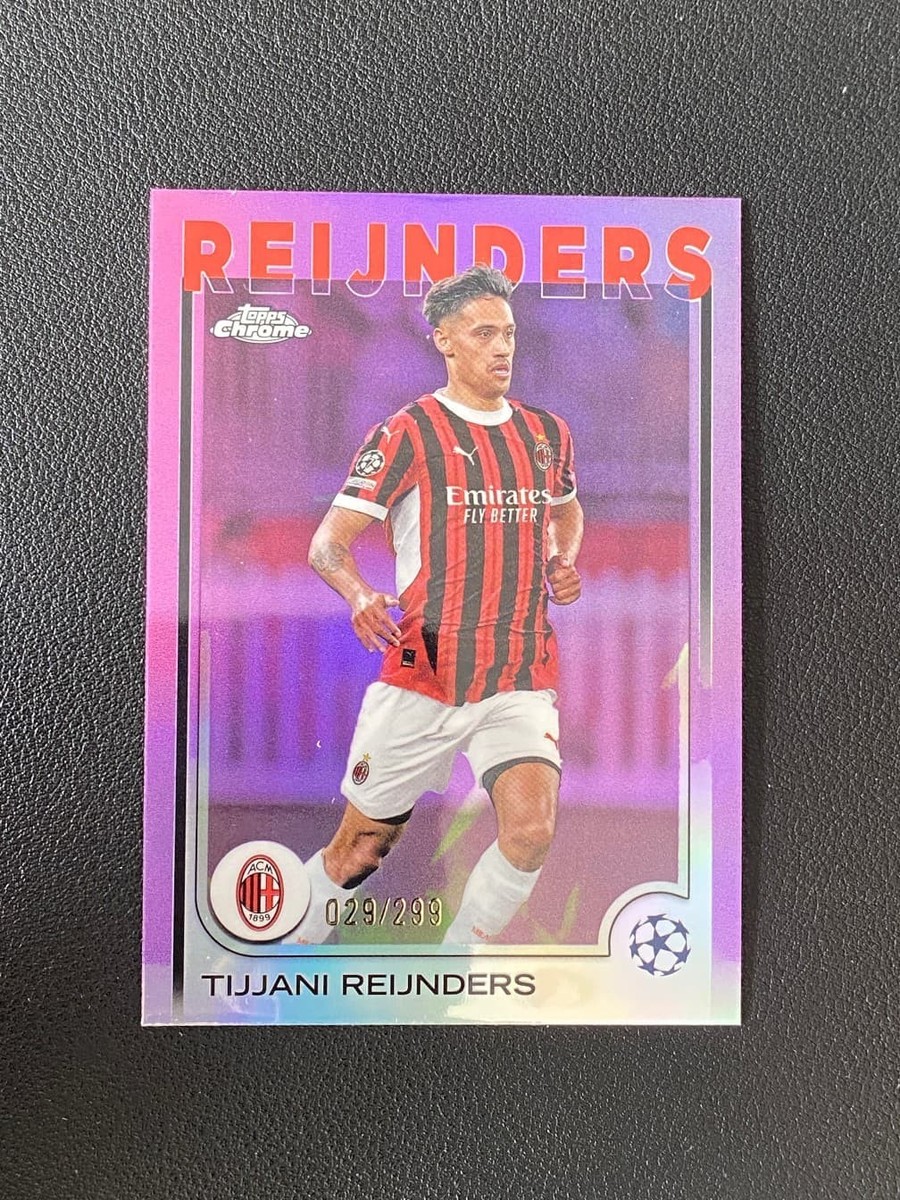 Tijjani Reijnders 2024-25 Topps Chrome UEFA Violet Refractor /299 