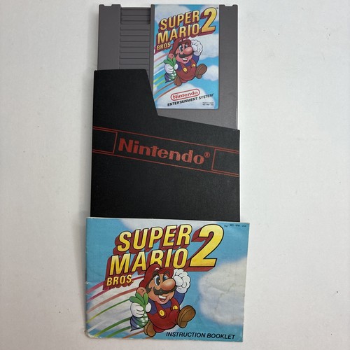 Super Mario Bros 2 (Nintendo NES, 1988) w Manual/OEM Sleeve Tested Working!! - Picture 4 of 7