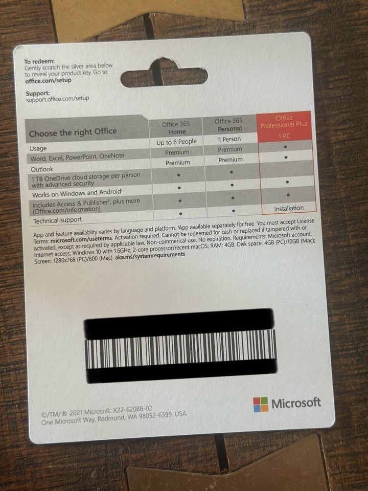 Microsoft Office Professional Plus 2021 - 1 PC Windows - Lifetime ...