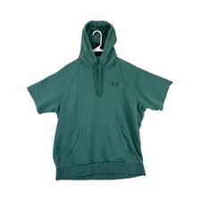 Under Armour ColdGear Short Sleeve Sport Hoodie Men's Teal Green XXL Loose Fit