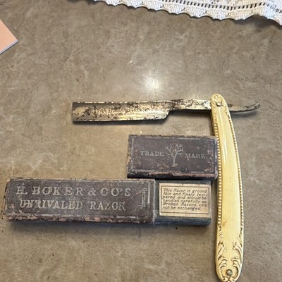 H. Boker & Co Unrivalled Straight Razor w/ Original Box, Germany