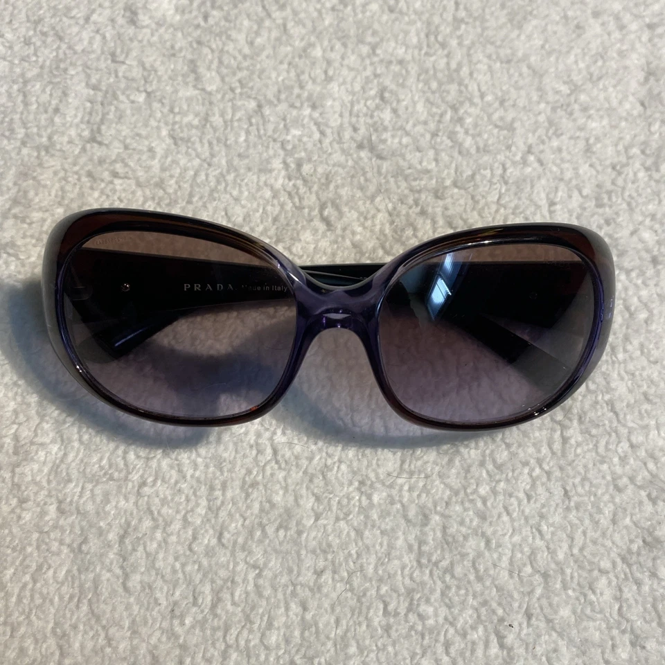 Monturas de gafas Prada SPR 26O EAA-6P1 57-17-135 borgoña púrpura hechas en Italia Foto 2 de 4