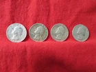 WASHINGTON QUARTERS 90% SILVER (4)  COINS NO MINT MARK CIRCULATED