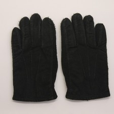 Men Large Black Leather With Knit Edge Winter Glove Size Large