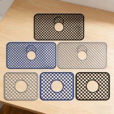Sink Drain Mat Countertop Protector For Kitchen Sink Unique Holes Design