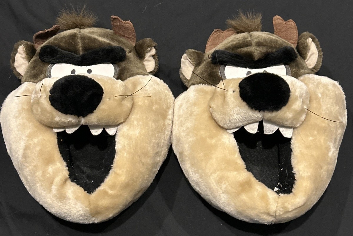 1999年TAZ タズマニアンデビル ぬいぐるみ ルームウェアスリッパ Vintage 2001 Looney Tunes Taz Tasmanian Devil 3D Plush Slippers 7