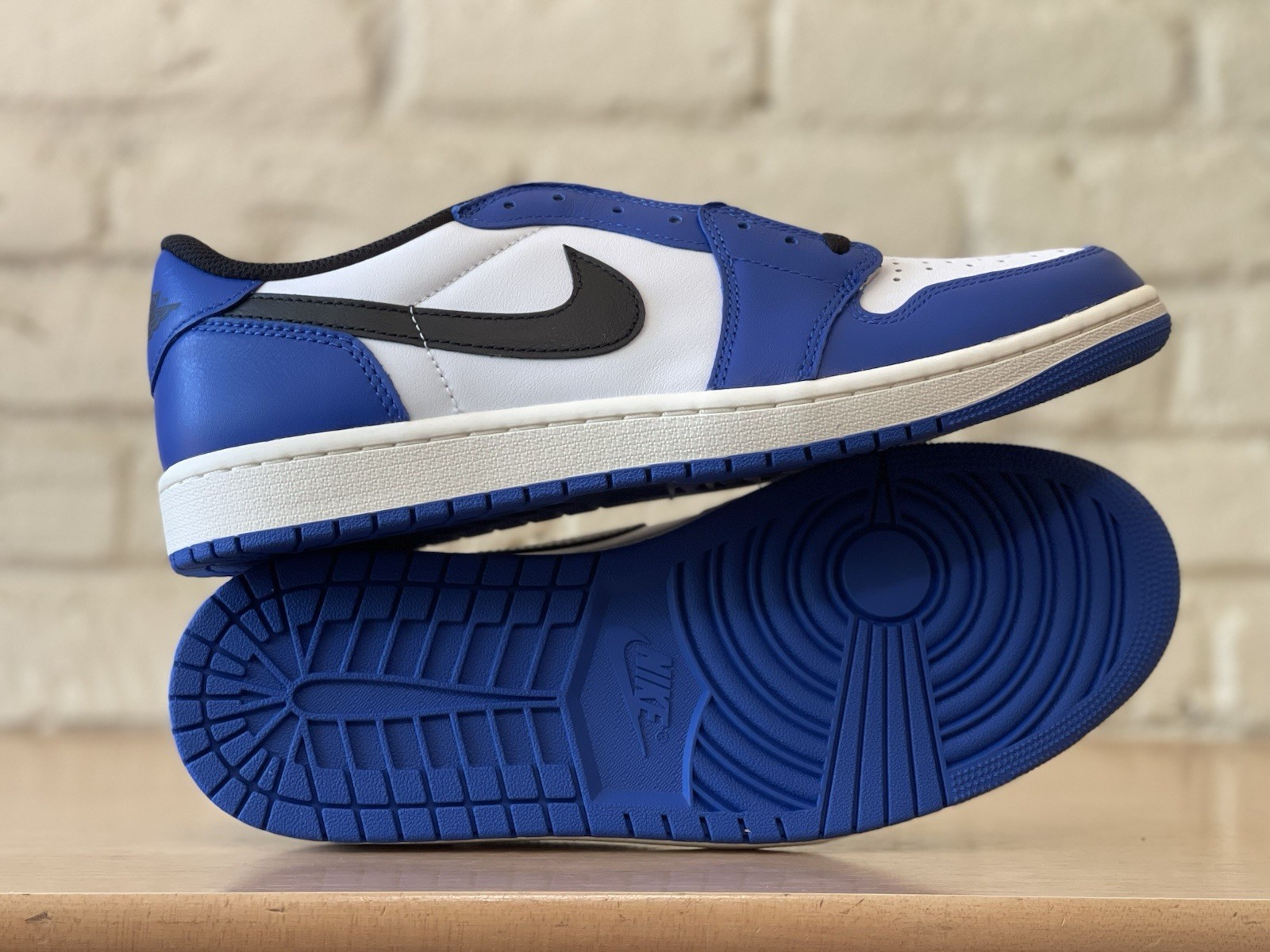 Nike Air Jordan 1 Retro Low OG White Black Game Royal CZ0790-140 Men Size 10.5