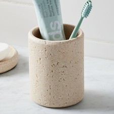 Faux Stone Toothbrush Holder Electric Toothbrush and Toothpaste Stand Bathrooms
