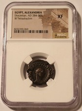 Roman Empire - Alexandria Egypt Diocletian AD 284-305 BI Tetradrachm XF NGC
