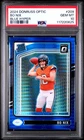 2024 Panini Donruss Optic Bo Nix Blue Hyper Rated Rookie 209 PSA 10 Broncos