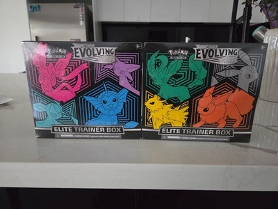 Pokemon TCG: Evolving Skies ETB Pair (Both Artwork SWSH, Flawed Seal See pics)