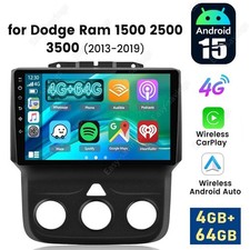 4 64G Carplay Android 15 For Dodge Ram 1500 2500 3500 Car Stereo Radio GPS Navi