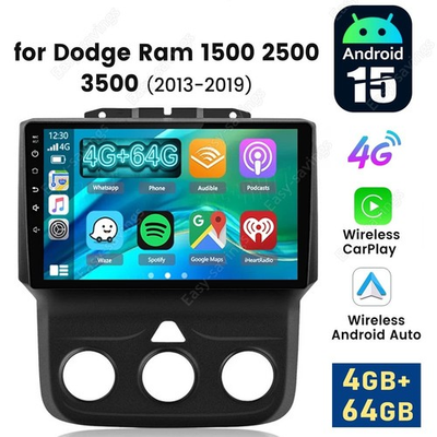 #ad 464G Carplay Android 15 For Dodge Ram 1500 2500 3500 Car Stereo Radio GPS Navi $104.33