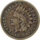 1859 Indian Head Cent F Fine Details Penny 1c Coin SKU:CP1153