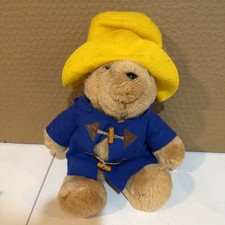 Vtg Eden Paddington Bear 16" Plush Stuffed Animal Toy Yellow Felt Hat smoke free