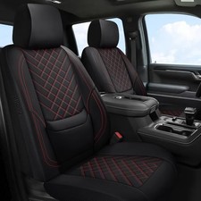 Chevy Silverado Seat Covers,Truck Seat Covers for Front pair Black Red
