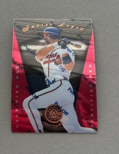 1997 Pinnacle Certified Baseball Javier Lopez Certified Red #42 Atlanta Braves