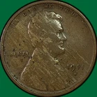 1911-S Lincoln Wheat Cent Fine F Coin, Corrosion #41204